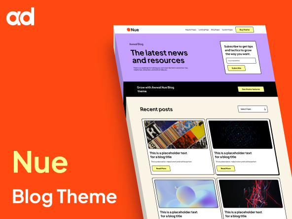 Nue Blog theme by Awwal Design