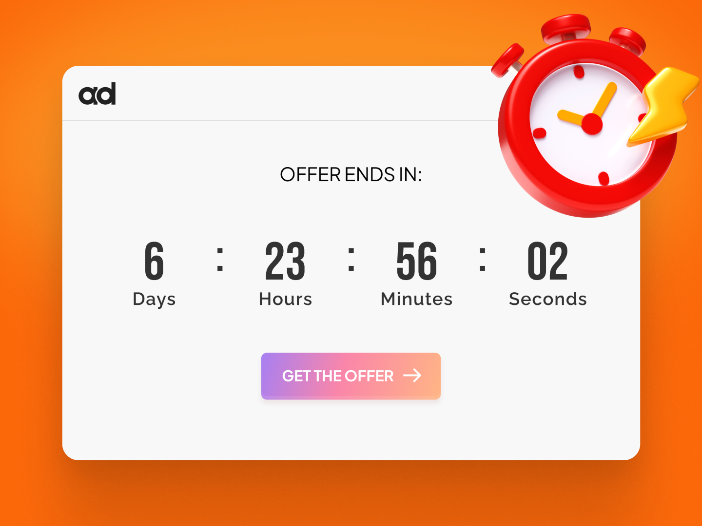 Instantly create urgency for flash sales, product launches, and event registrations
